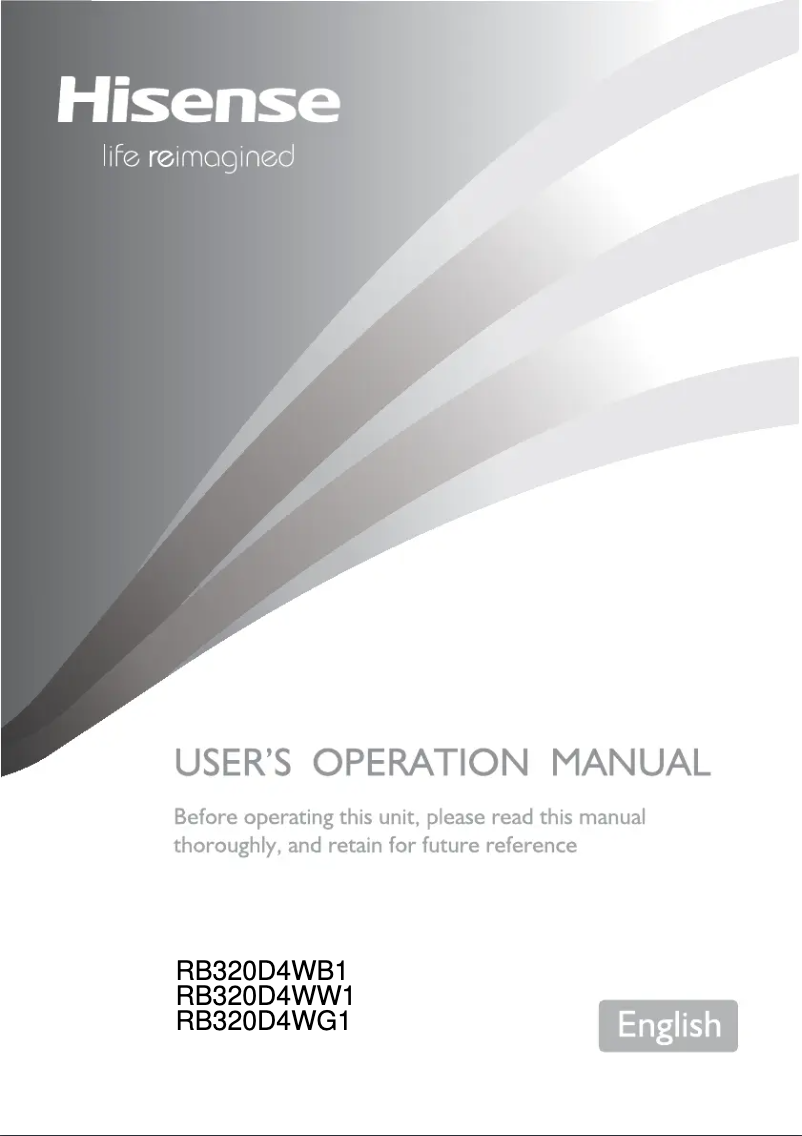 Page 1 of the manual User Manual Hisense RB320D4WB1