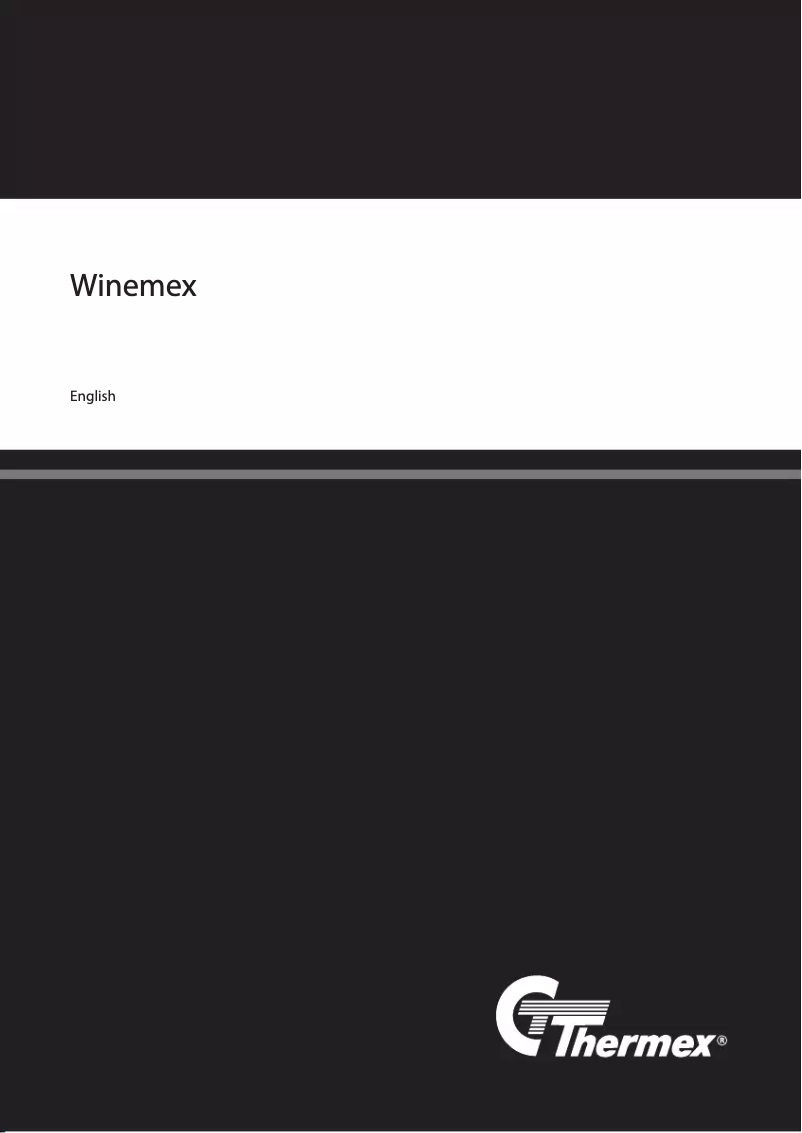 Page 1 of the manual User Manual Thermex Winemex 39