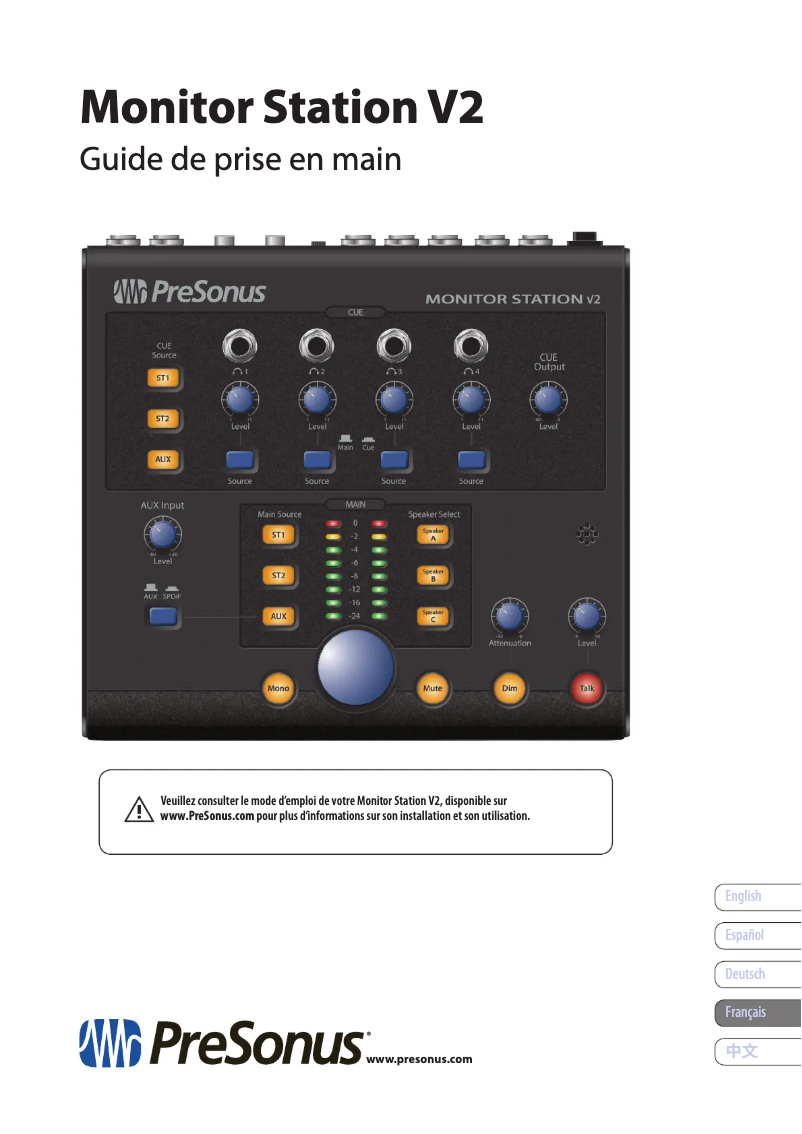 Image de la première page du manuel de l'appareil Monitor Station V2