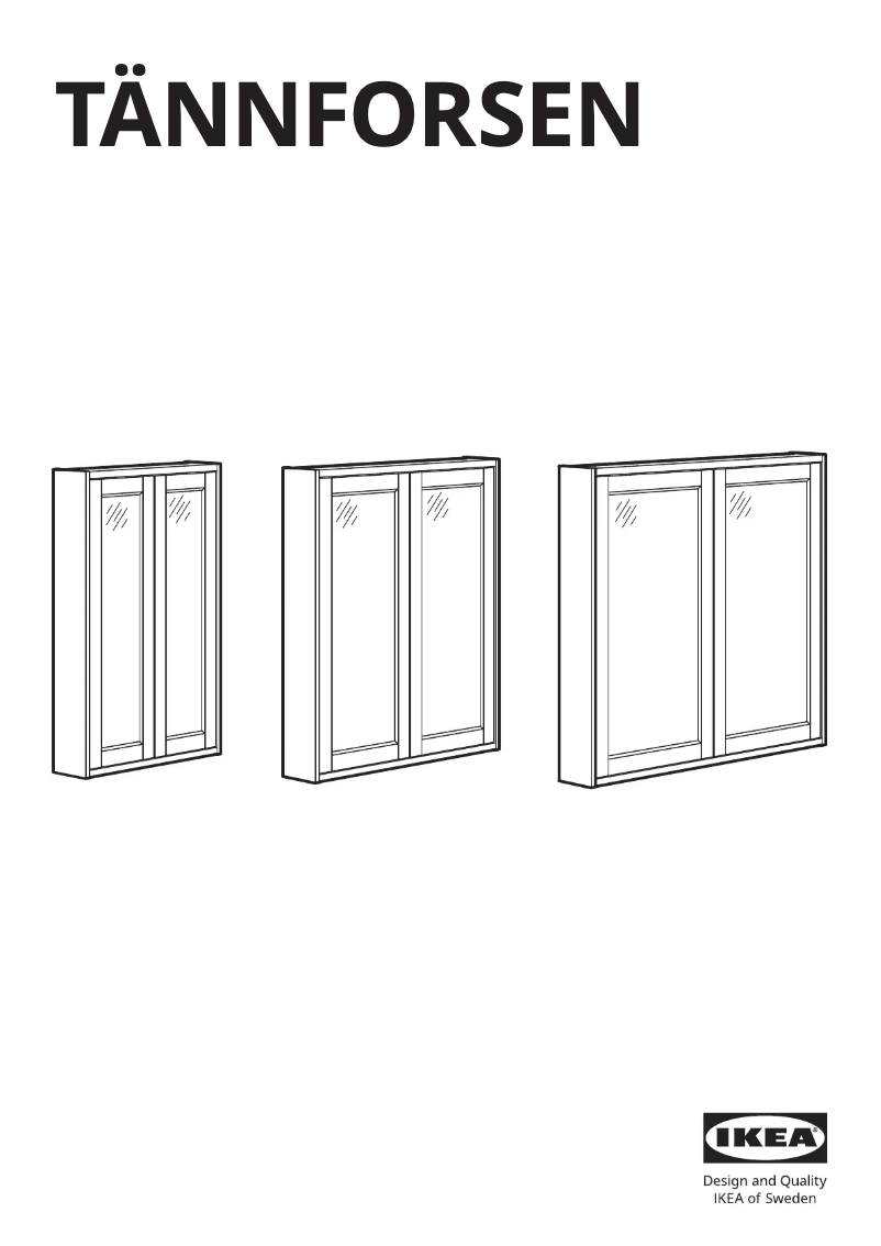 First page image of the manual for TÄNNFORSEN 305.351.28