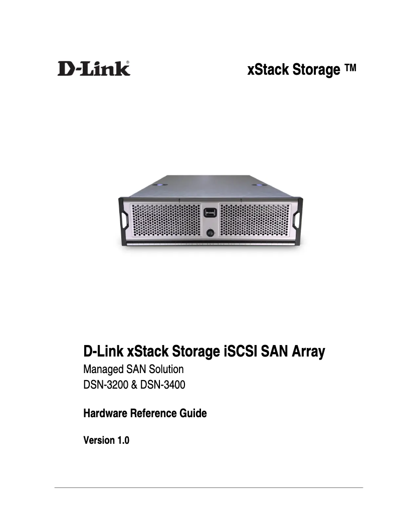 First page image of the manual for DSN-3200