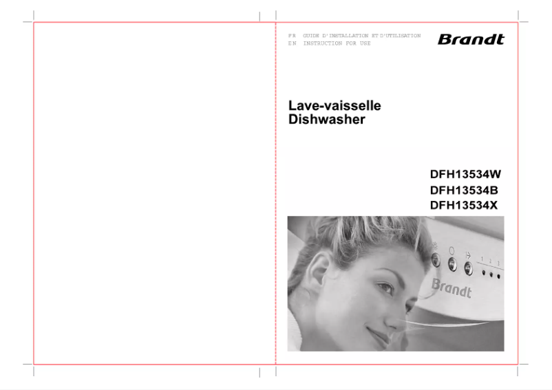 Page 1 of the manual User Manual Brandt DFH13534X
