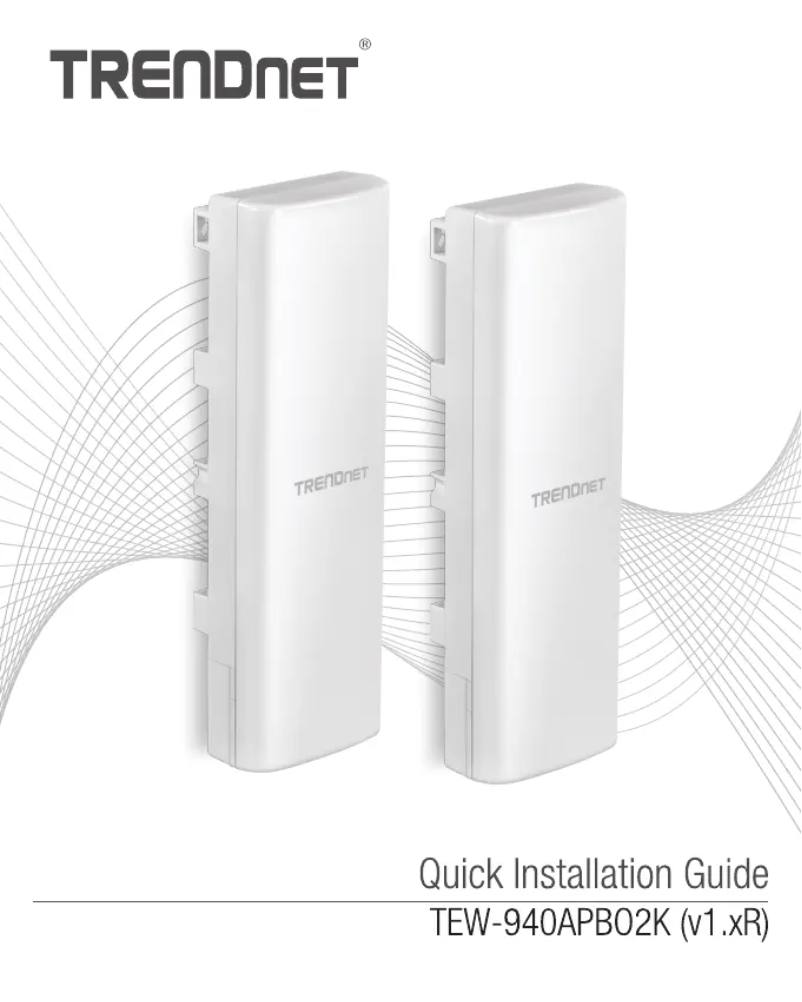 First page image of the manual for TEW-940APBO2K