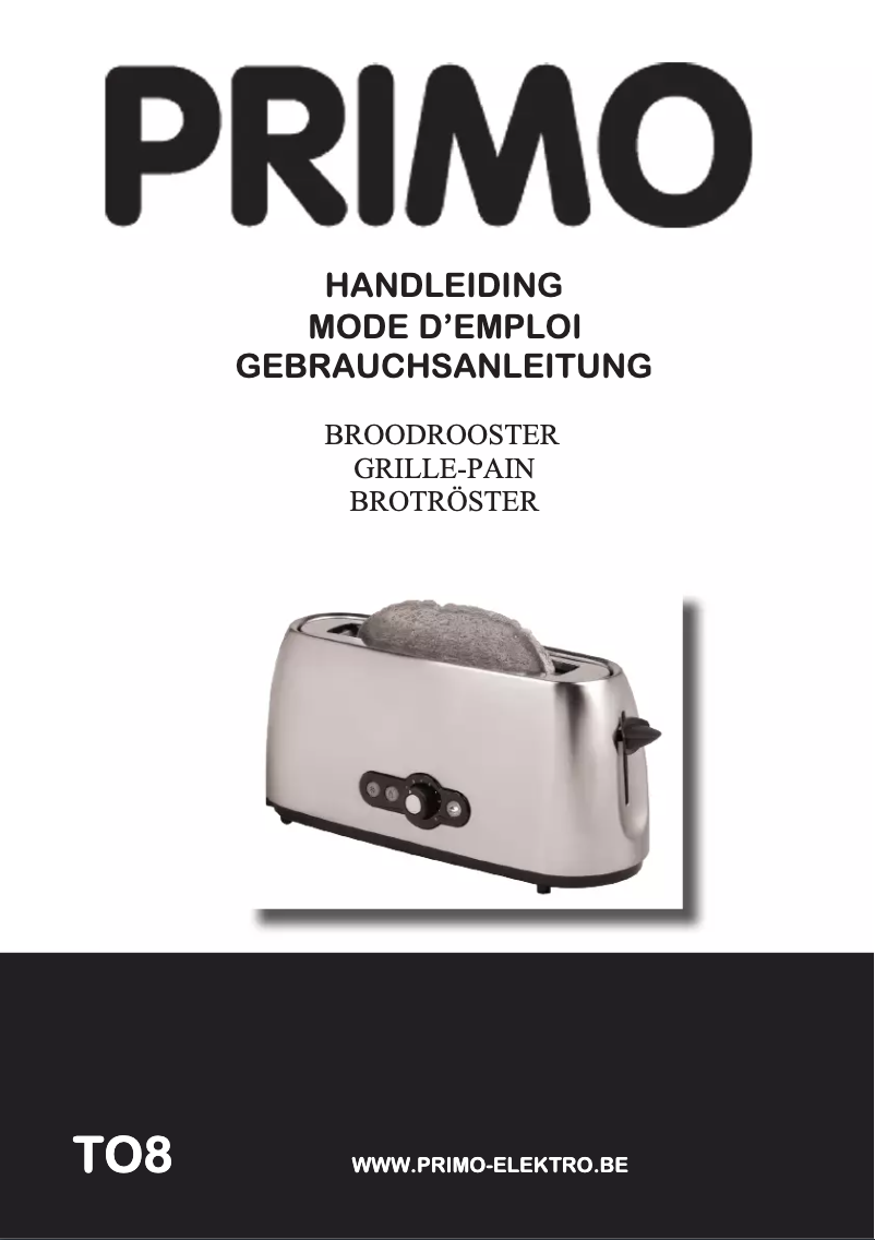 First page image of the manual for TO8