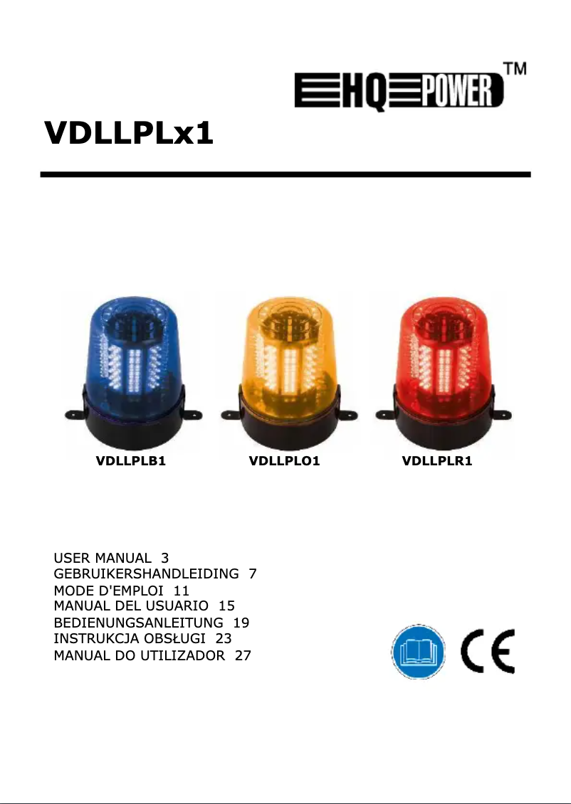 First page image of the manual for VDLLPLB1