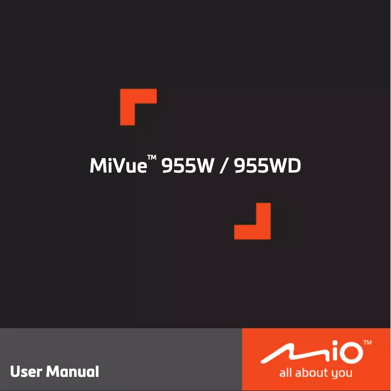 First page image of the manual for MiVue 955W