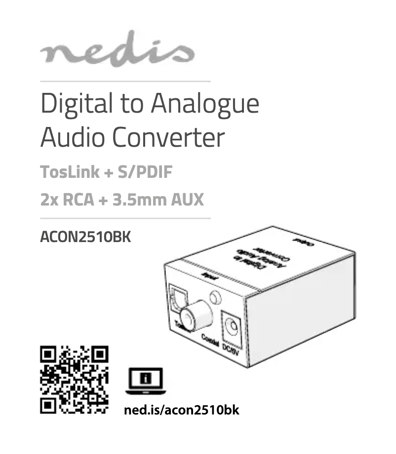 Page 1 of the manual User Manual Nedis ACON2510BK