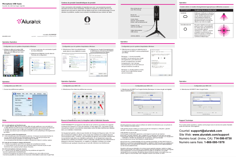 First page image of the manual for AUVM01F