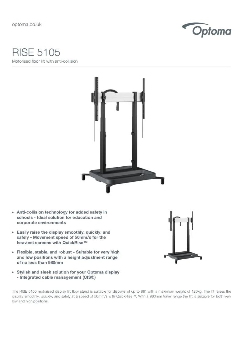 First page image of the manual for RISE 5105