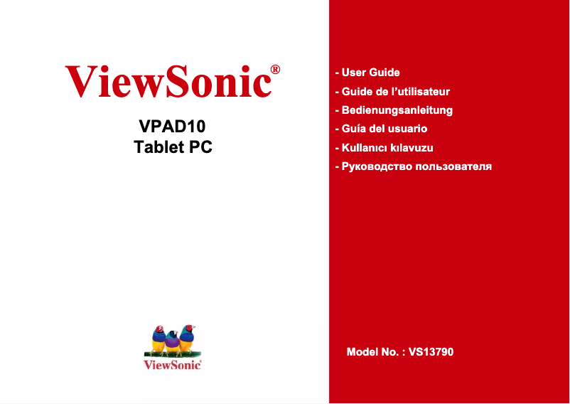 Page 1 de la notice Manuel utilisateur Viewsonic ViewPad 10