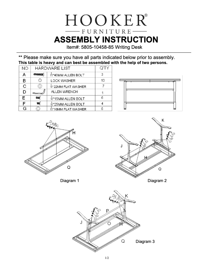First page image of the manual for 5805-10458-85