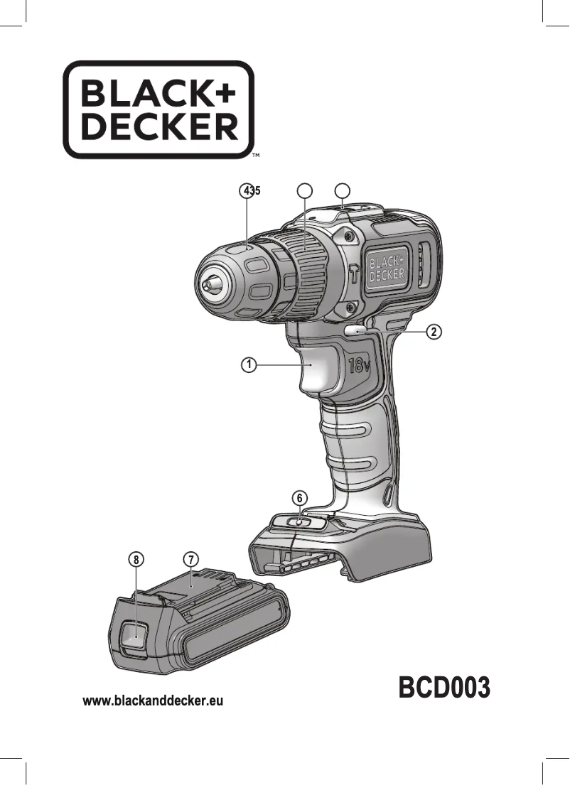 First page image of the manual for BCD003