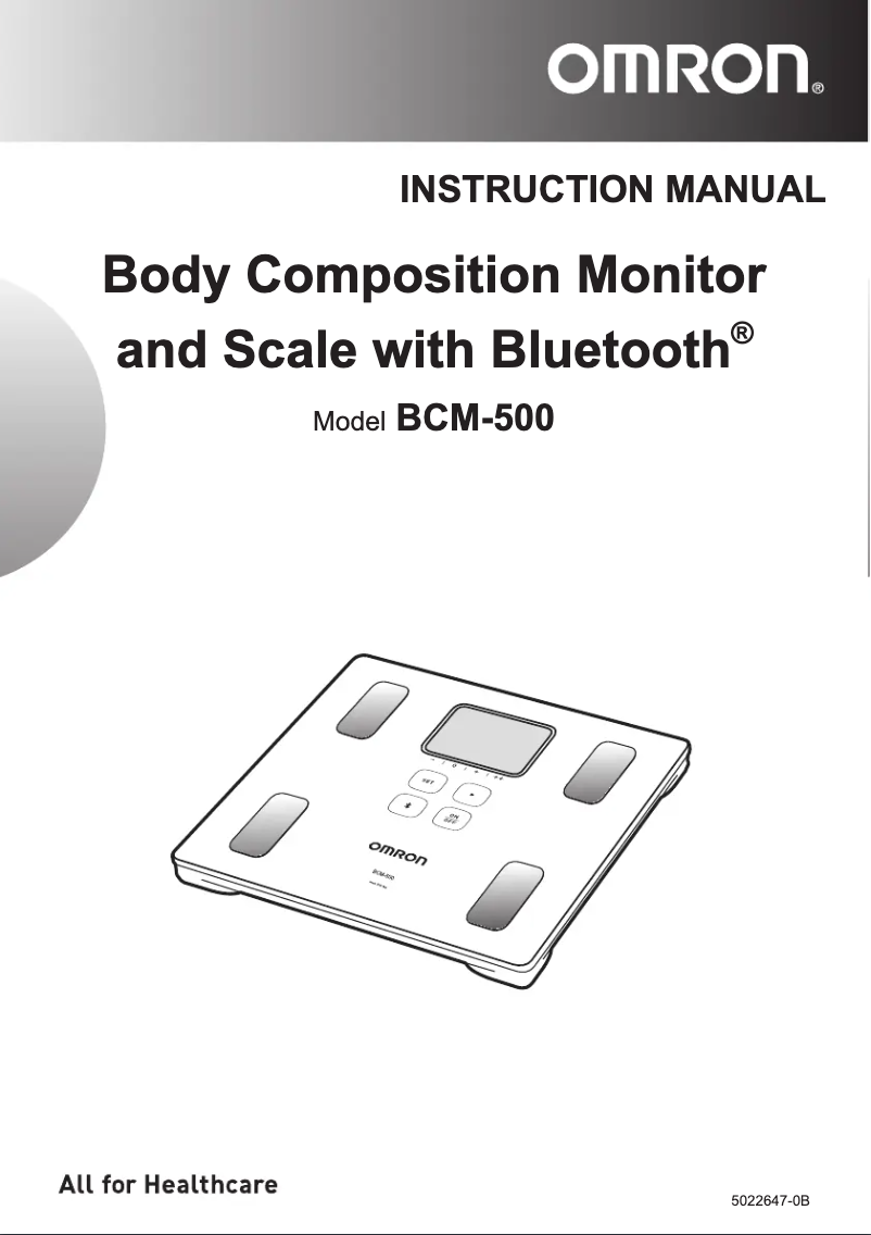 First page image of the manual for BCM-500