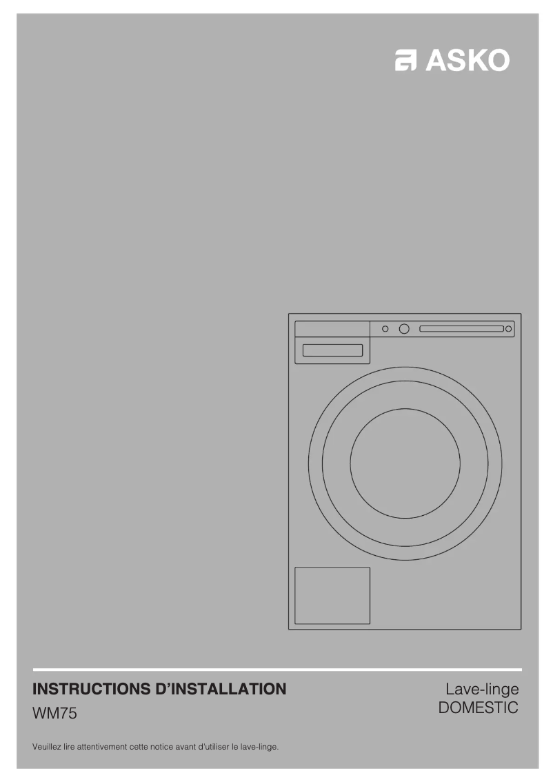 First page image of the manual for W2084.W.U