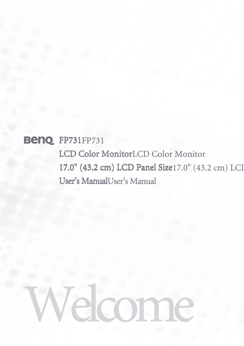 Image de la première page du manuel de l'appareil FP731