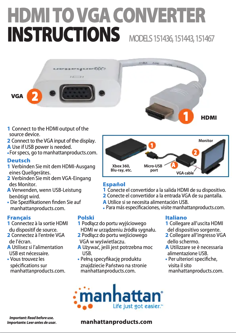 First page image of the manual for 151436
