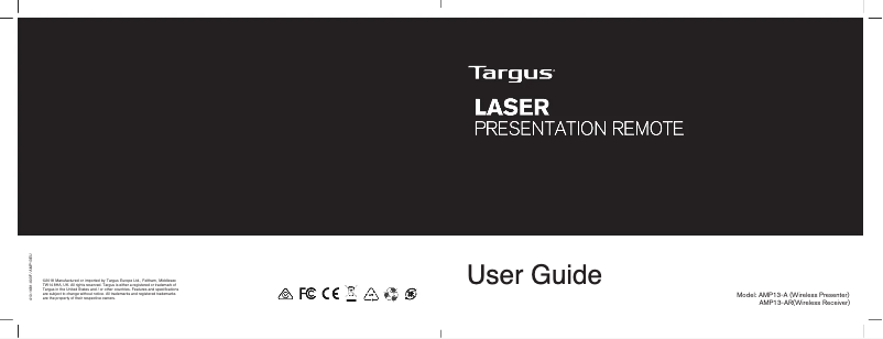 Page 1 of the manual User Manual Targus AMP13EU