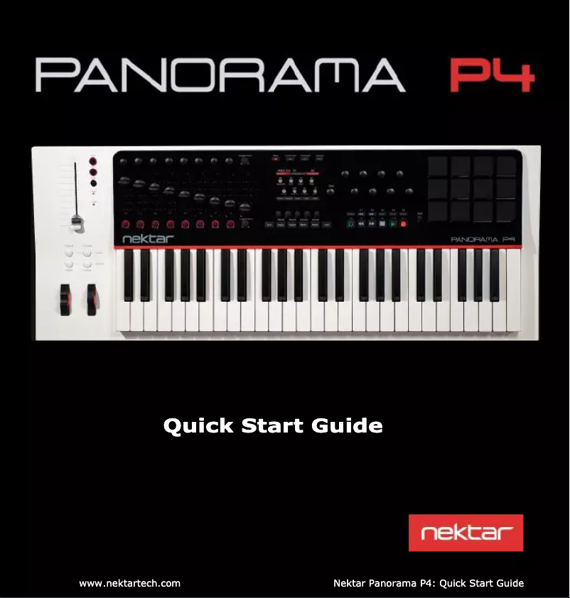 Page 1 of the manual User Manual Nektar Panorama P6