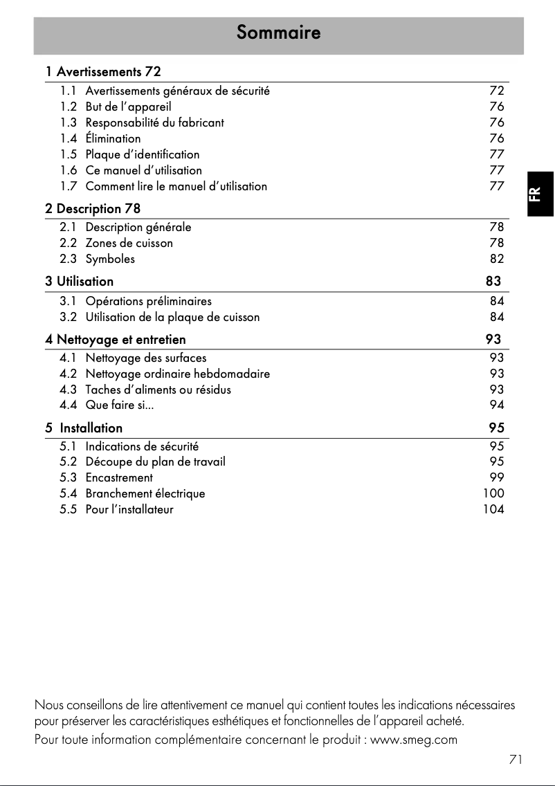 First page image of the manual for SE364TD