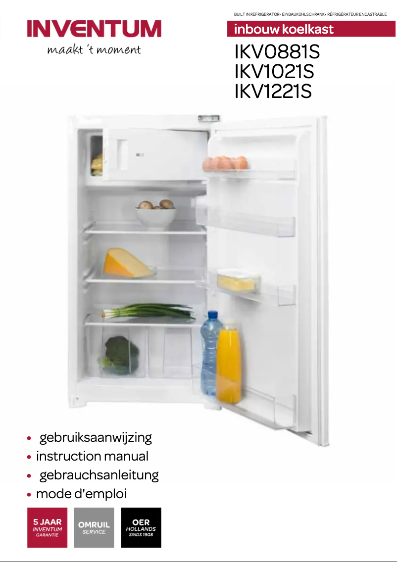 Page 1 of the manual User Manual Inventum IKV0881S