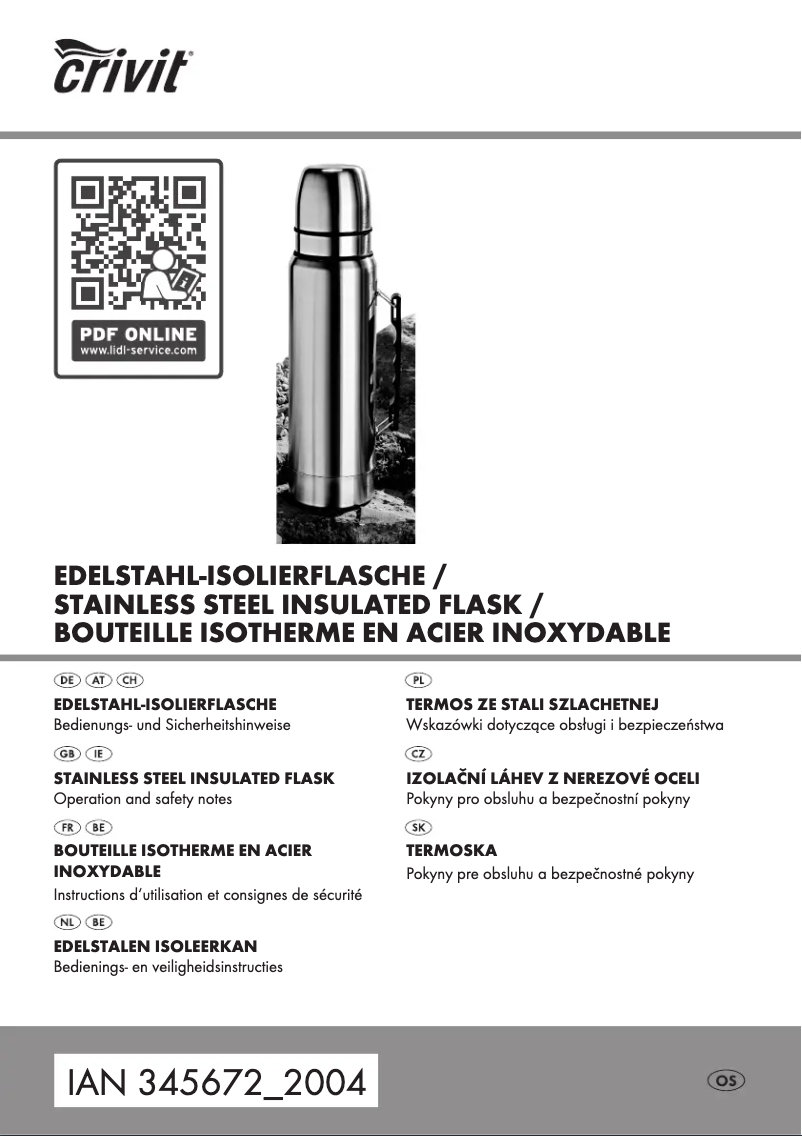 First page image of the manual for HG01595A