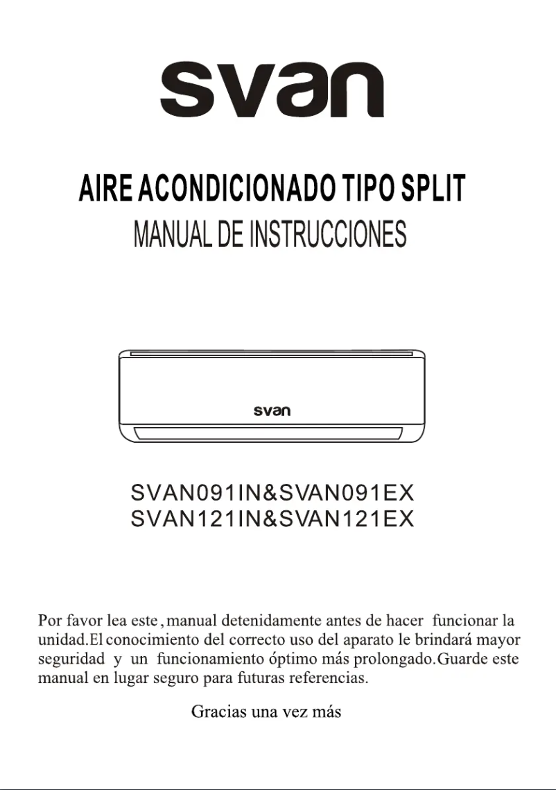 Page 1 of the manual User Manual SVAN SVAN091EX