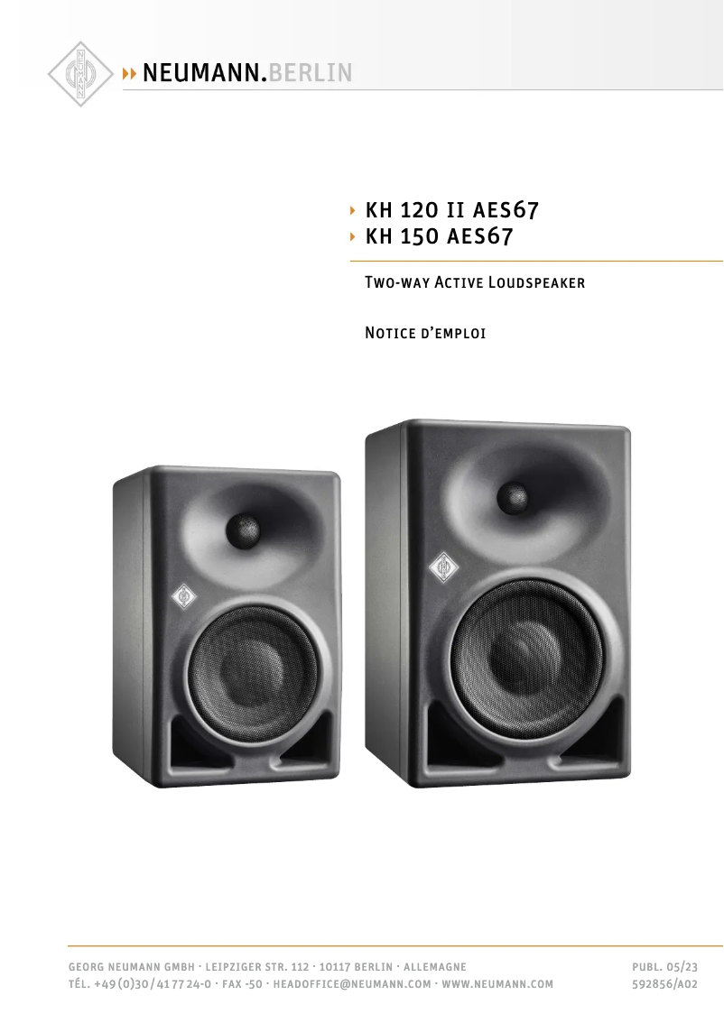 Page 1 of the manual User Manual Neumann LH 65