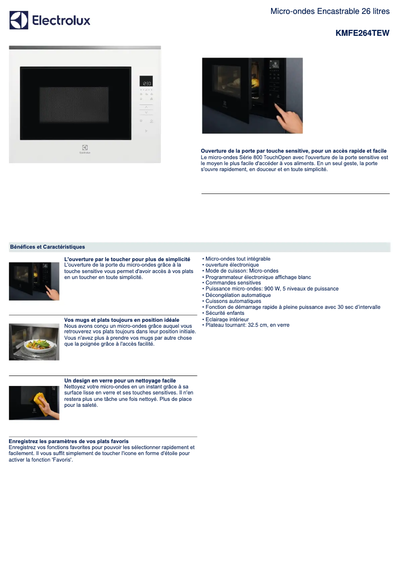 First page image of the manual for KMFE264TEW