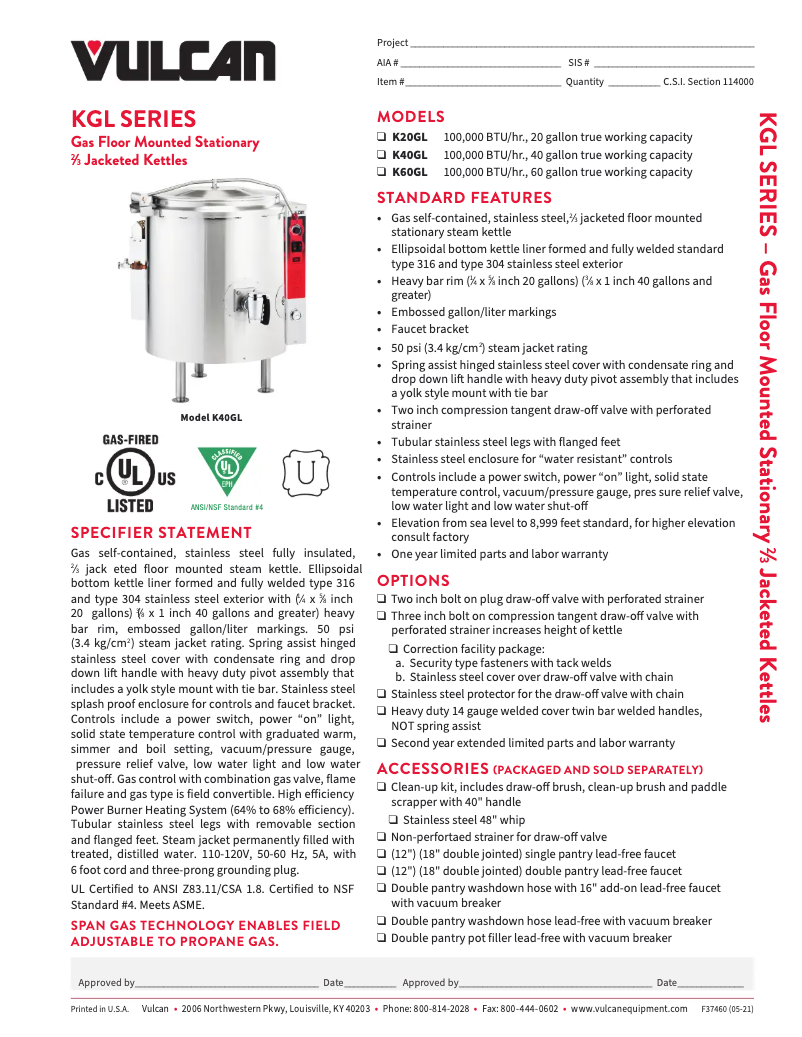 First page image of the manual for K40GL