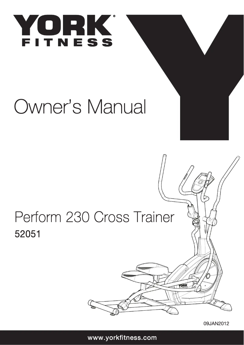 Page 1 of the manual User Manual York Fitness Perform 230