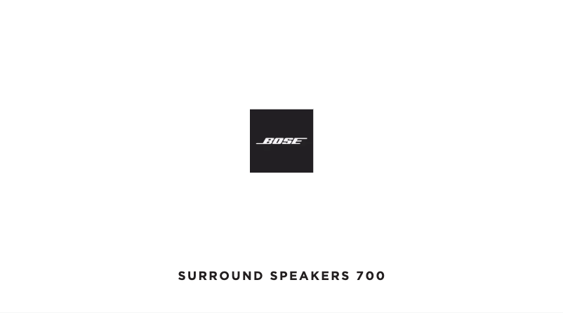 First page image of the manual for Surround 700