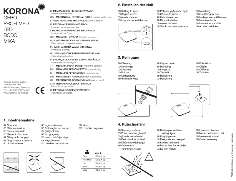 Page 1 of the manual User Manual Korona Bodo 77400