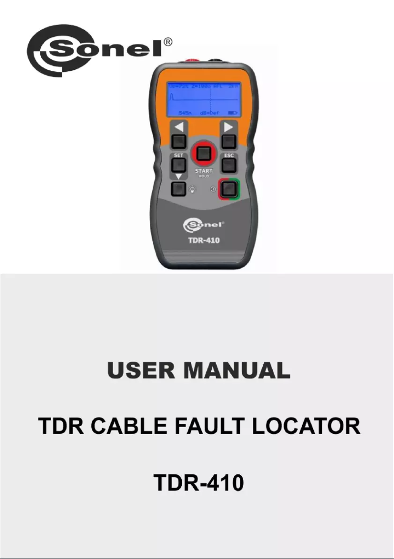 First page image of the manual for TDR-410