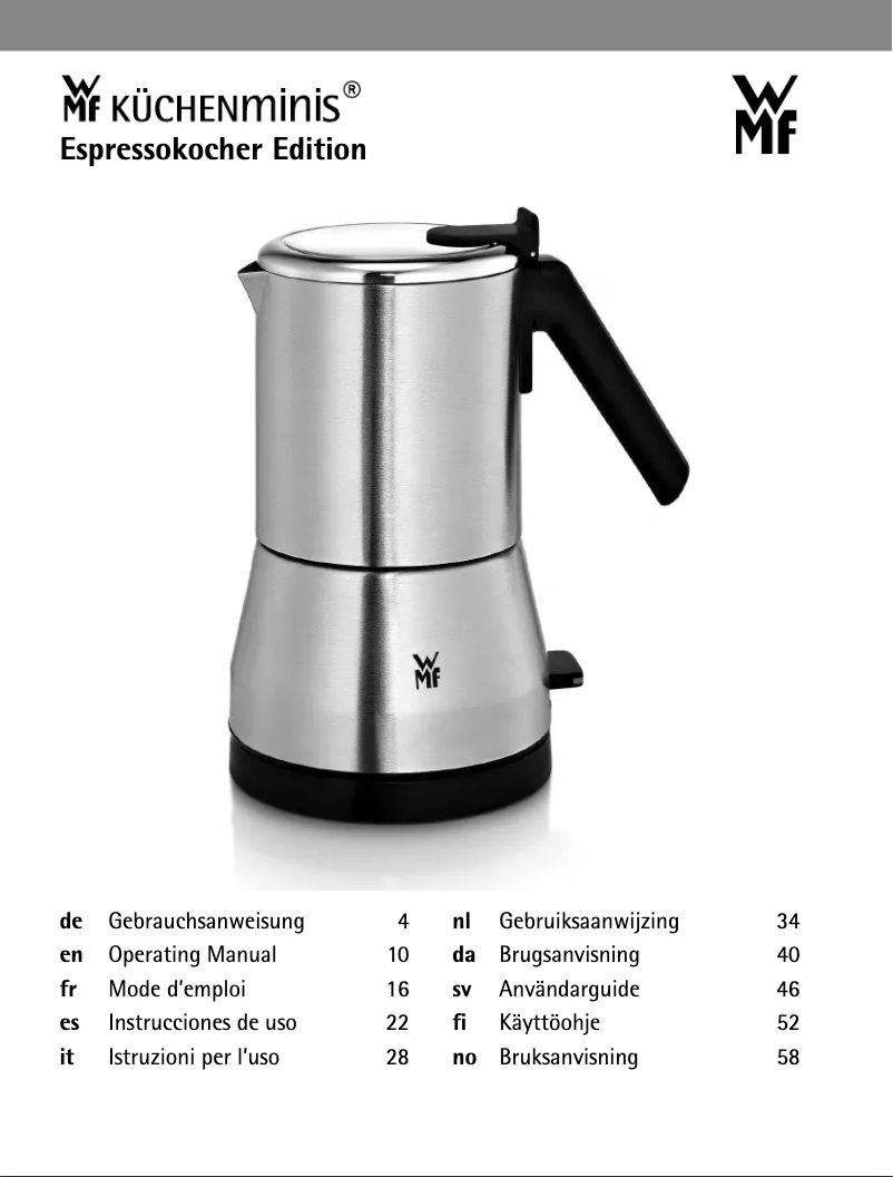 First page image of the manual for KITCHENminis 04.1241.0012