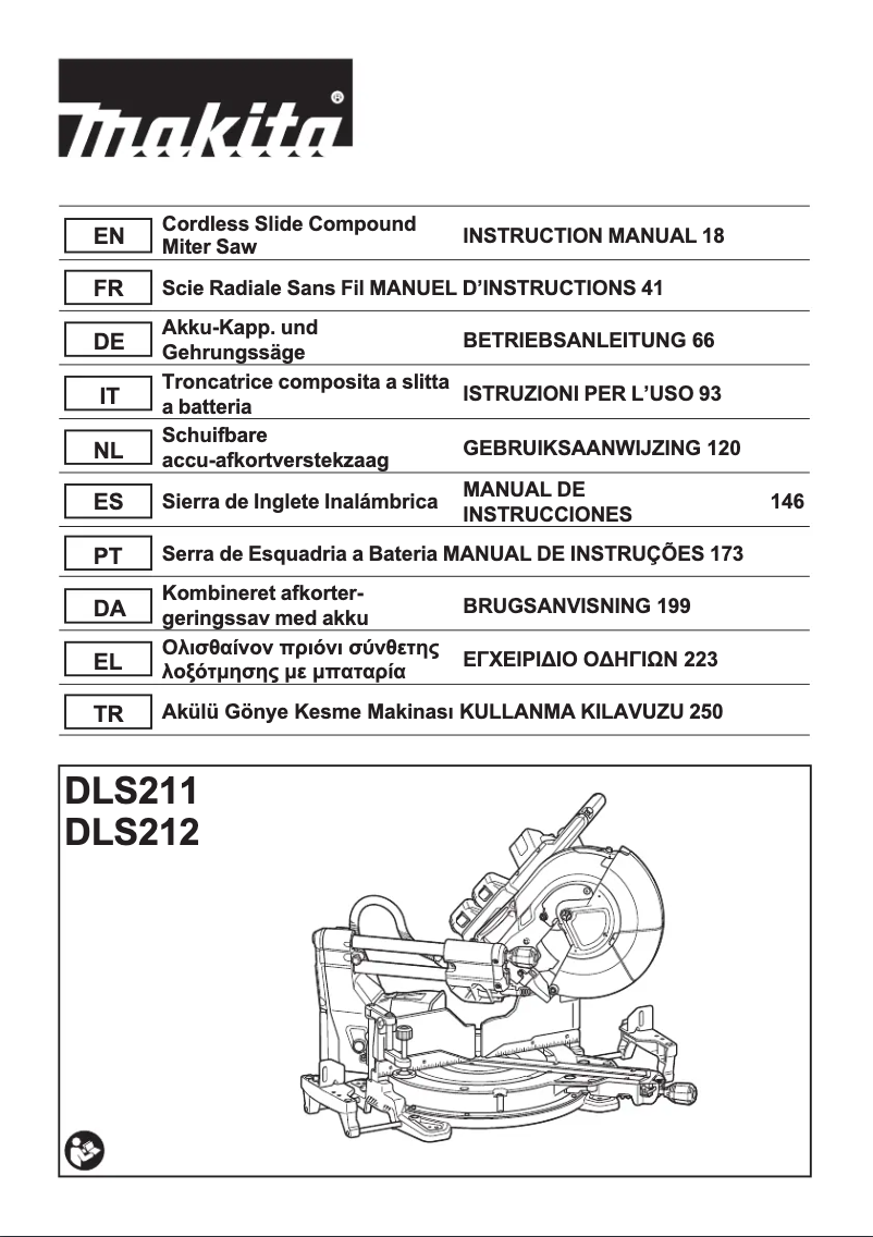 Page 1 of the manual User Manual Makita DLS211