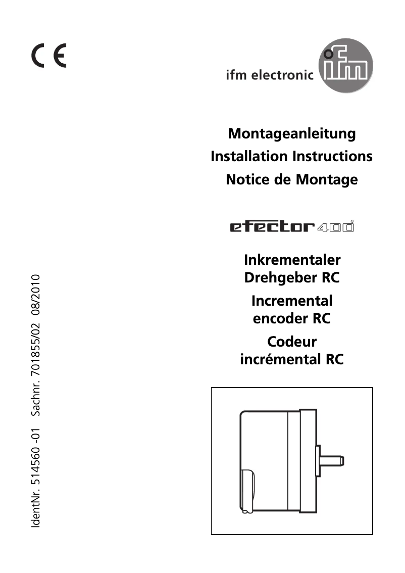 Page 1 of the manual User Manual IFM RC6012