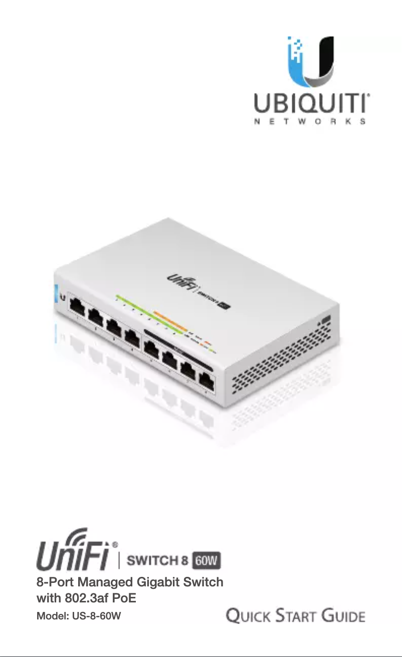 First page image of the manual for UniFi Switch 8 US-8-60W