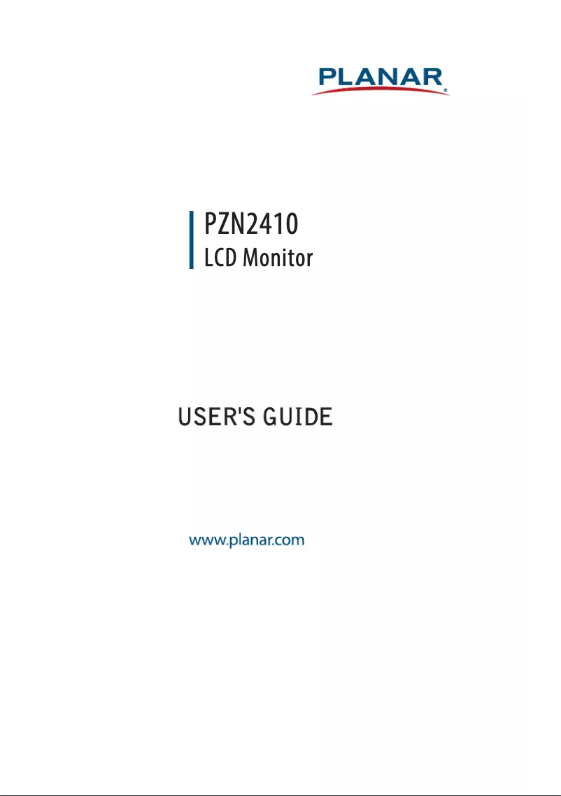 First page image of the manual for PZN2410