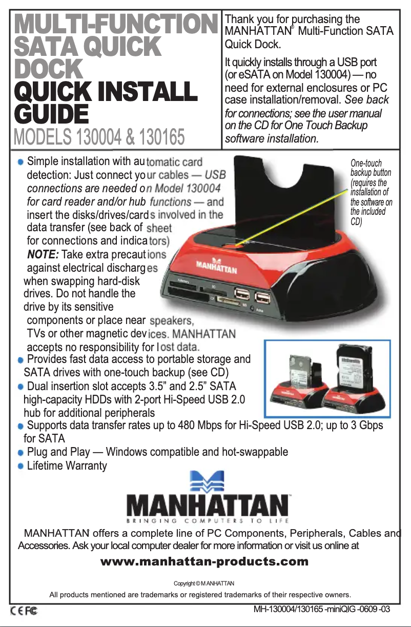 First page image of the manual for 130004