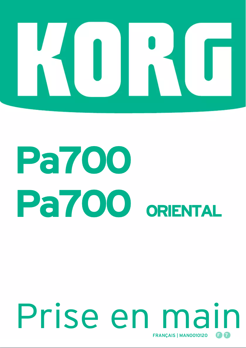 First page image of the manual for Pa700 RD