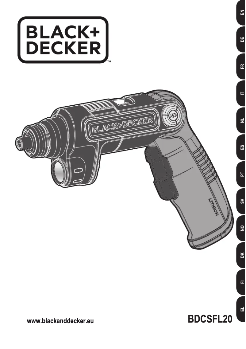 Page 1 of the manual User Manual Black & Decker BDCSFL20C