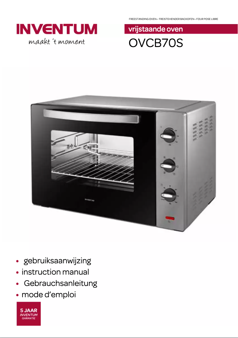 First page image of the manual for OVCB70S