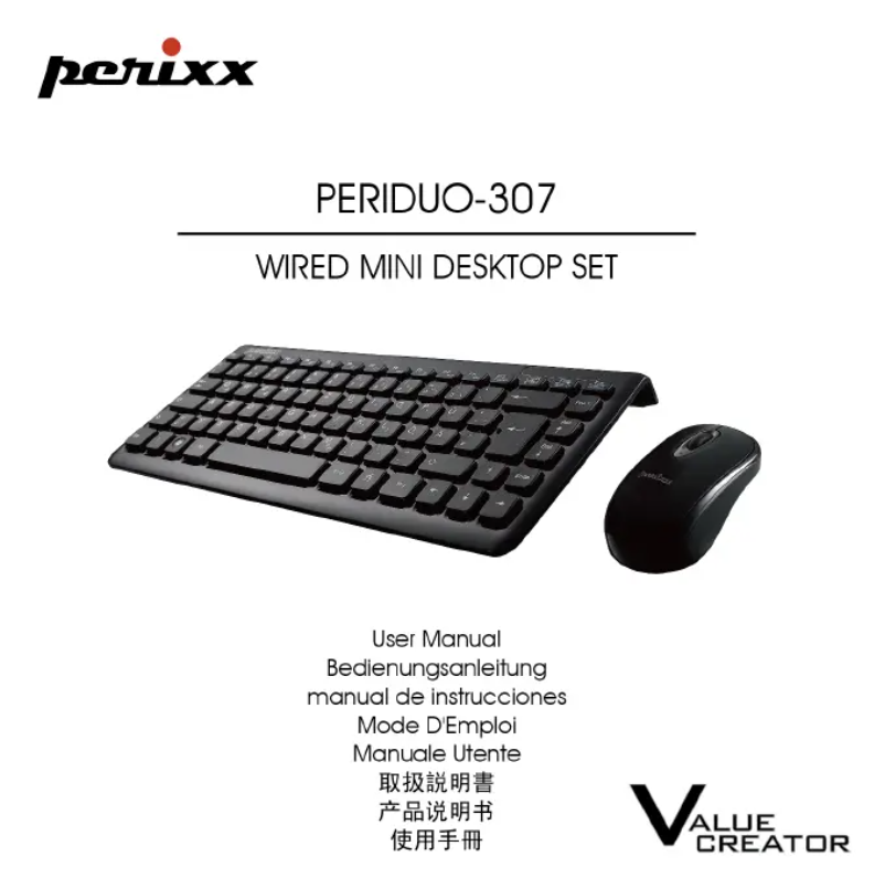 Page 1 of the manual User Manual Perixx Periduo-307