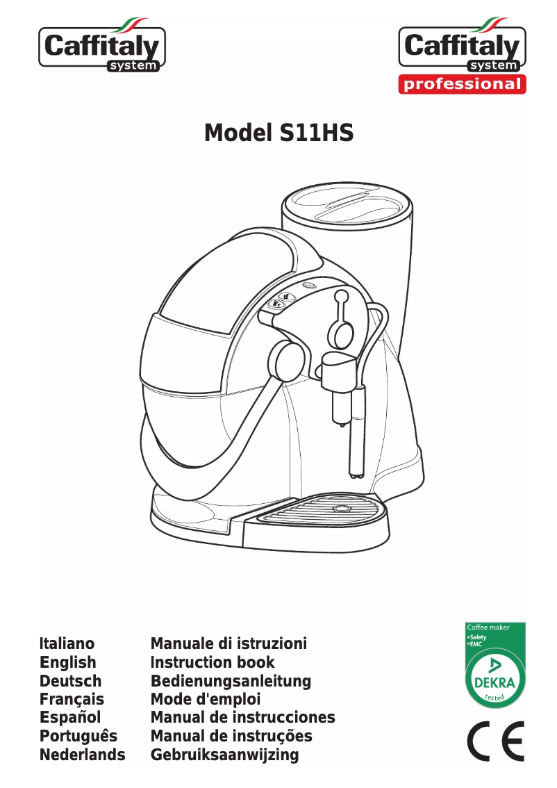 Page 1 of the manual User Manual Caffitaly Nautilus S11