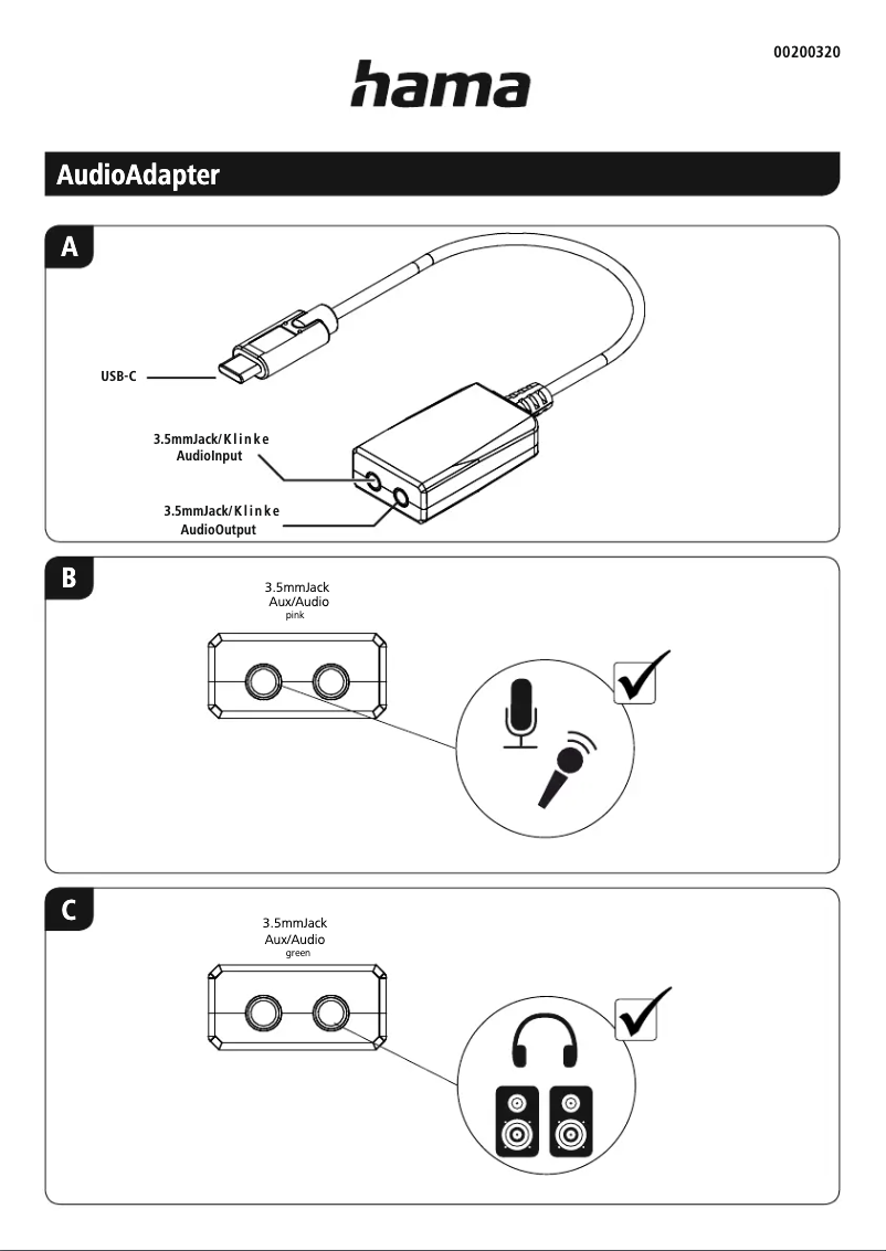 Page 1 of the manual User Manual Hama 00200320