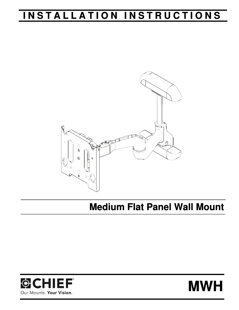 Page 1 of the manual User Manual Chief MWH6200S