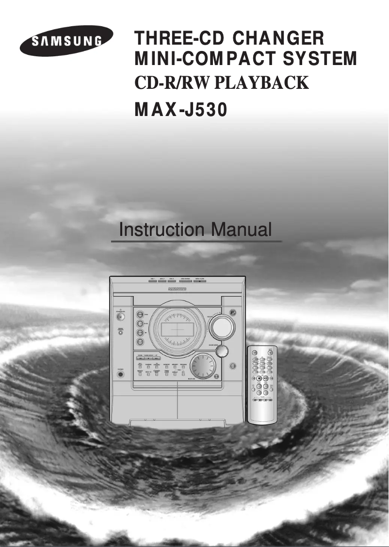 Page 1 of the manual User Manual Samsung MAX-J530
