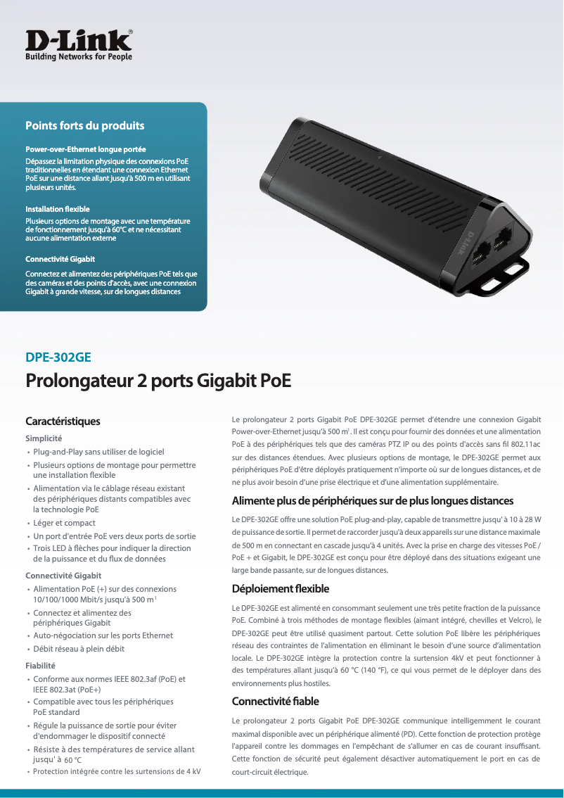 First page image of the manual for DPE-302GE