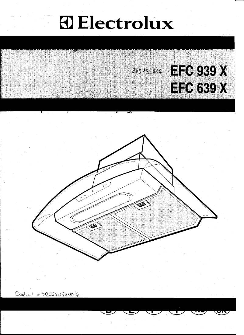 Page 1 of the manual User Manual Electrolux EFC 939 x