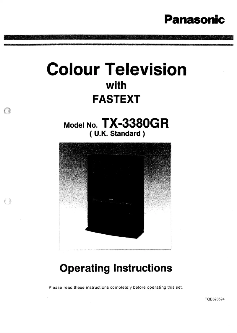 First page image of the manual for TX-3380
